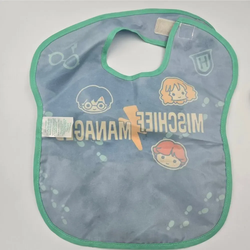 Two Harry Potter Baby Bibs Mischief Managed with Pocket and Harry Scarf Bandana